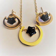 Charger l'image dans la galerie, Ensemble de Collier et Boucles d'Oreilles Acier Inoxydable Or 18k